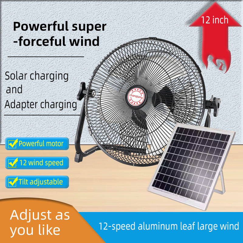 Solar Panel Monocrystalline - 14 Inch Portable Solar Fan,Rechargeable Fan