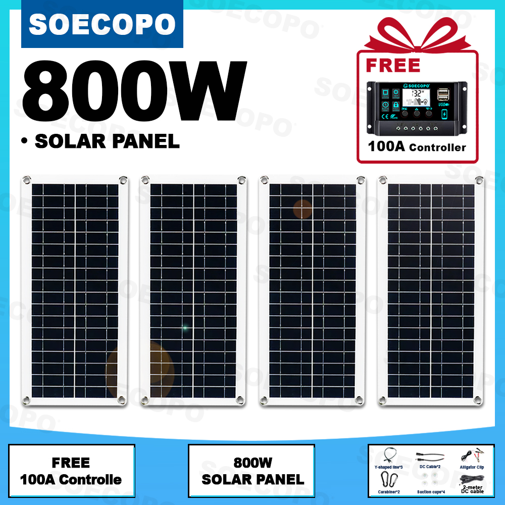 SOECOPO 800W Solar Panel Kit 4 - Solar Panel Monocrystalline บทวิจารณ์และราคา