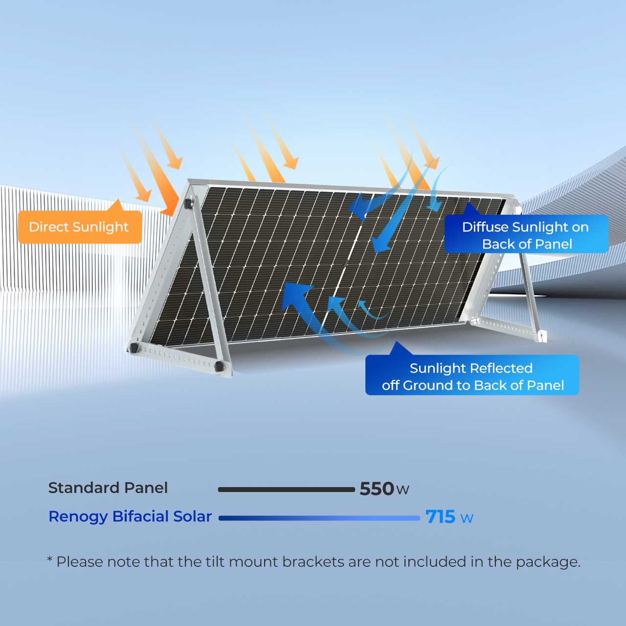 Renogy Bifacial 2pcs 450W/550W - Solar Panel Monocrystalline บทวิจารณ์และราคา