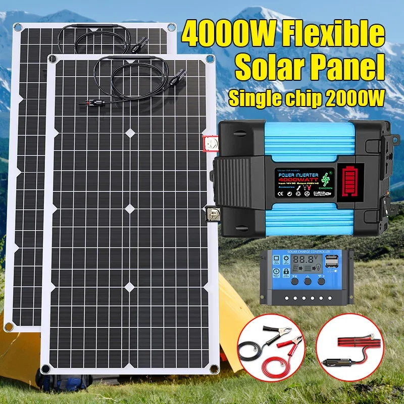 4000W Solar Panel Kit 12V To 1 - Solar Panel Monocrystalline บทวิจารณ์และราคา