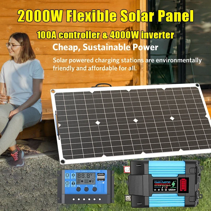 4000W Solar Panel Kit 12V To 1 - Solar Panel Monocrystalline บทวิจารณ์และราคา
