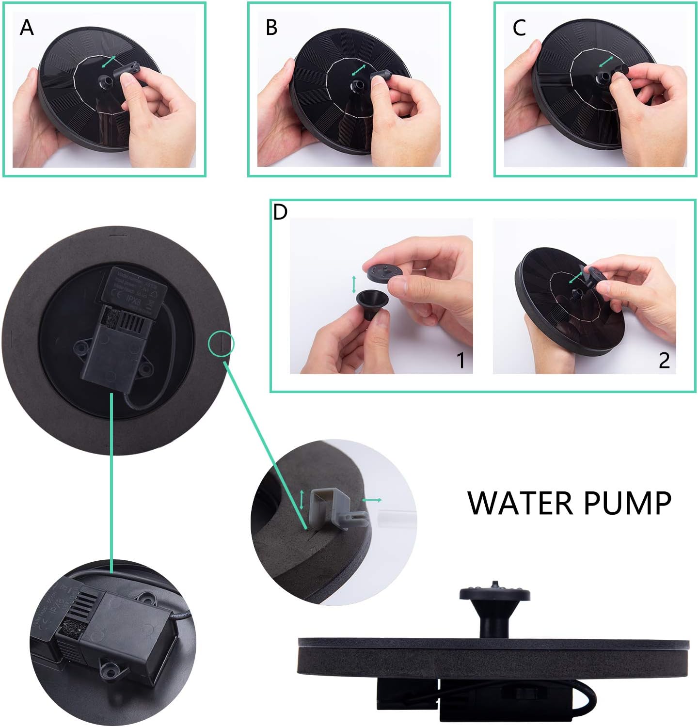 Solar Power Water Fountain Pum - Solar Water Pump บทวิจารณ์และราคา